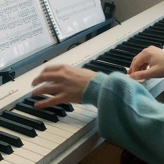 to the piano